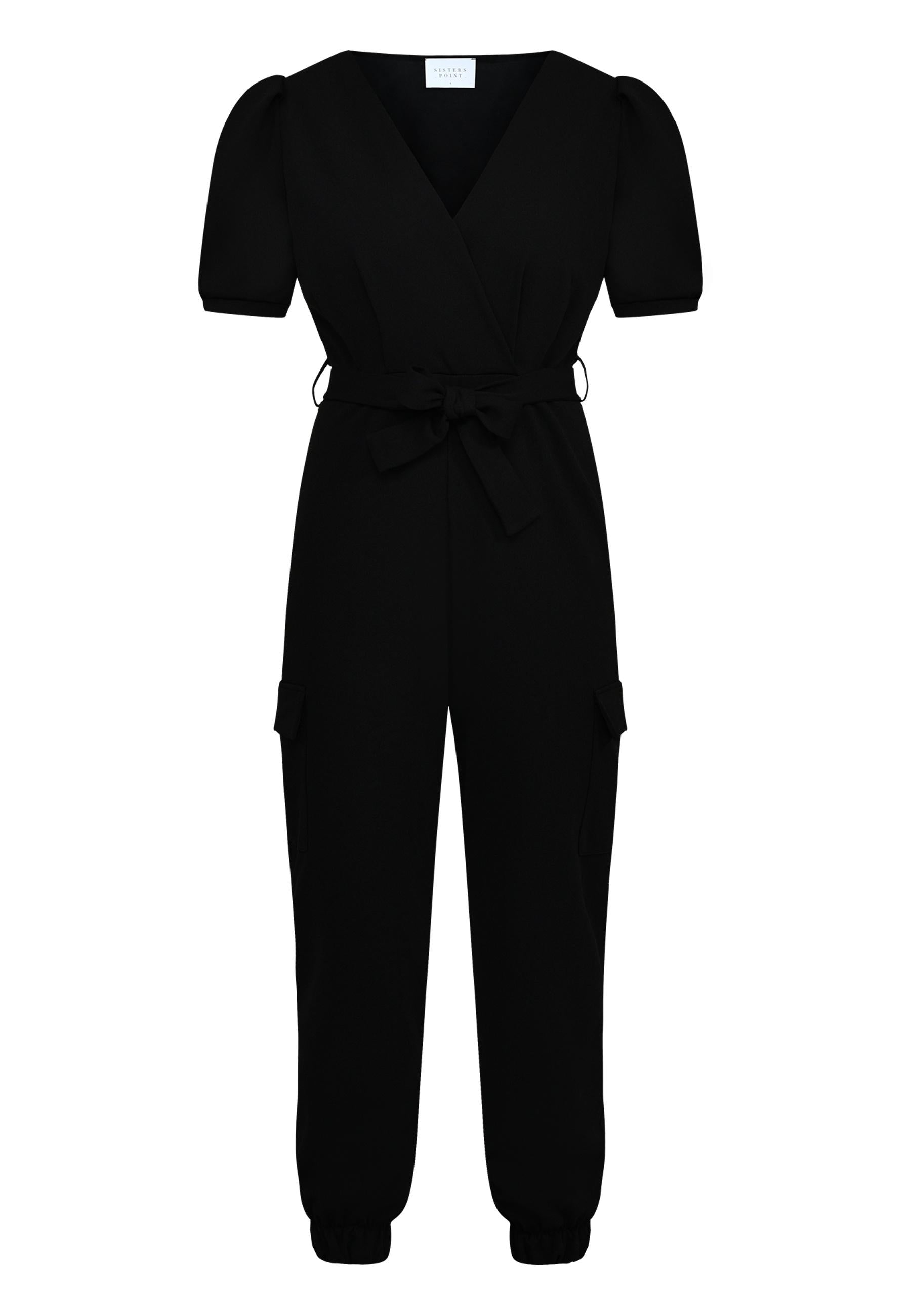 Sisters Point Girl Cargo Jumpsuit BLACK Jumpsuits MetteP Shop