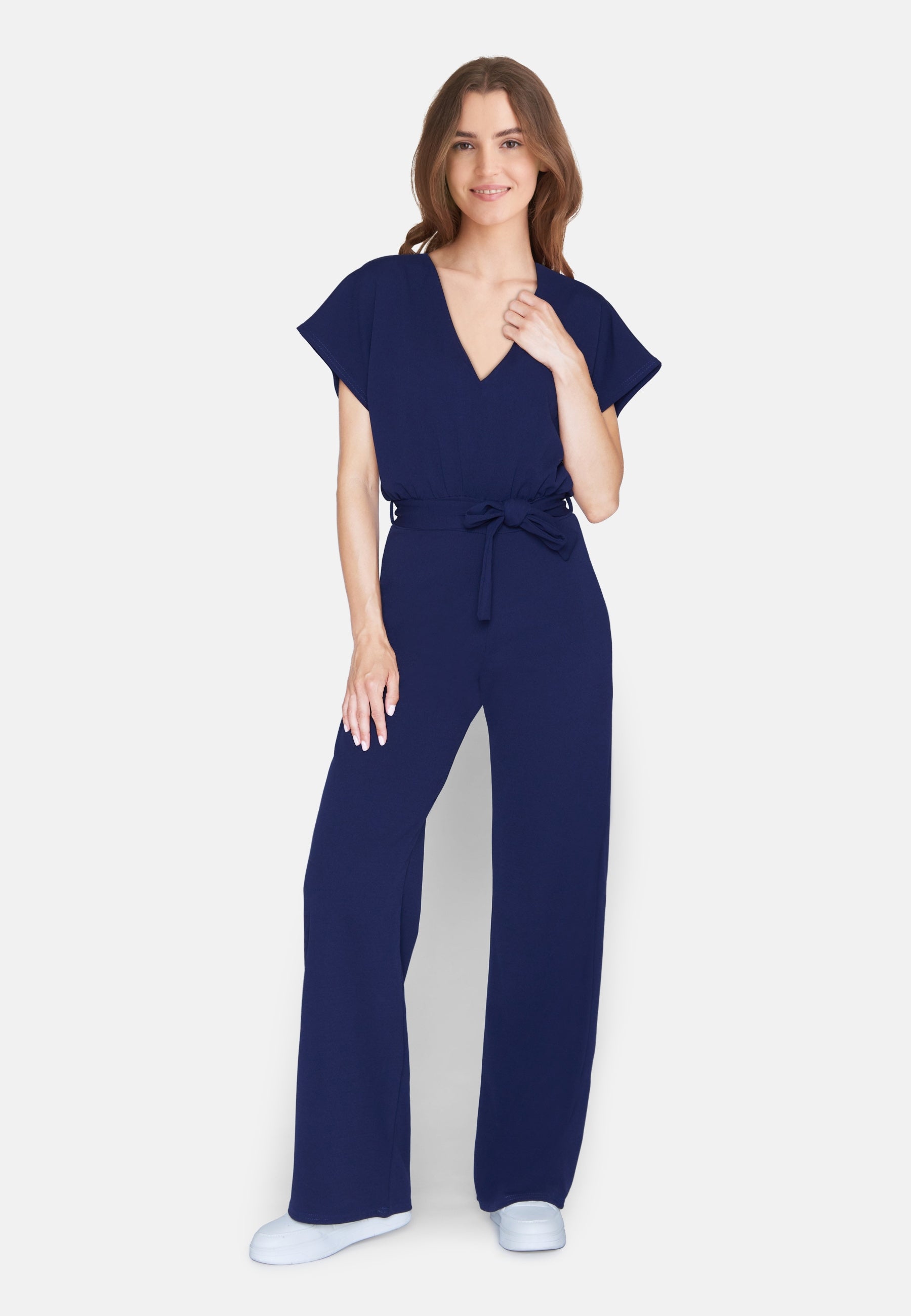 Girl Jumpsuit V NAVY