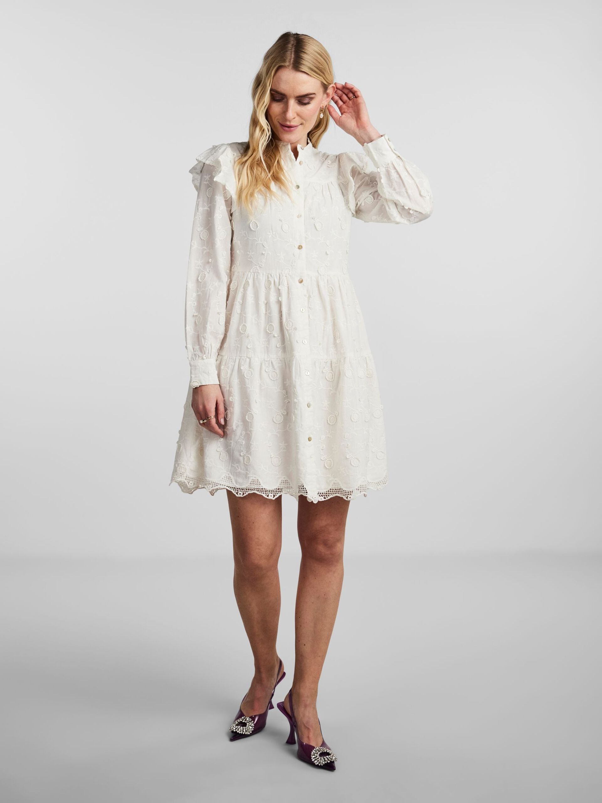 Luppa LS Shirt Dress STAR WHITE
