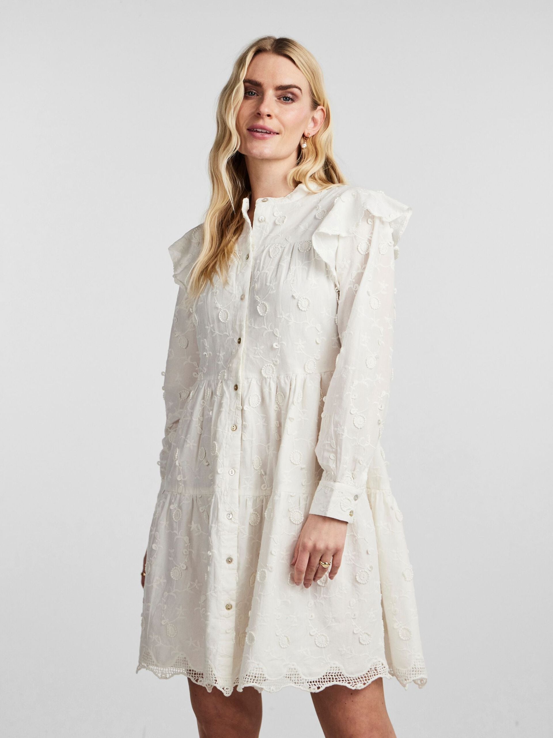 Luppa LS Shirt Dress STAR WHITE